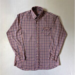 Vintage Levi's Action Shirt Large‎ Lightweight Plaid Long Sleeve Flap Pocket